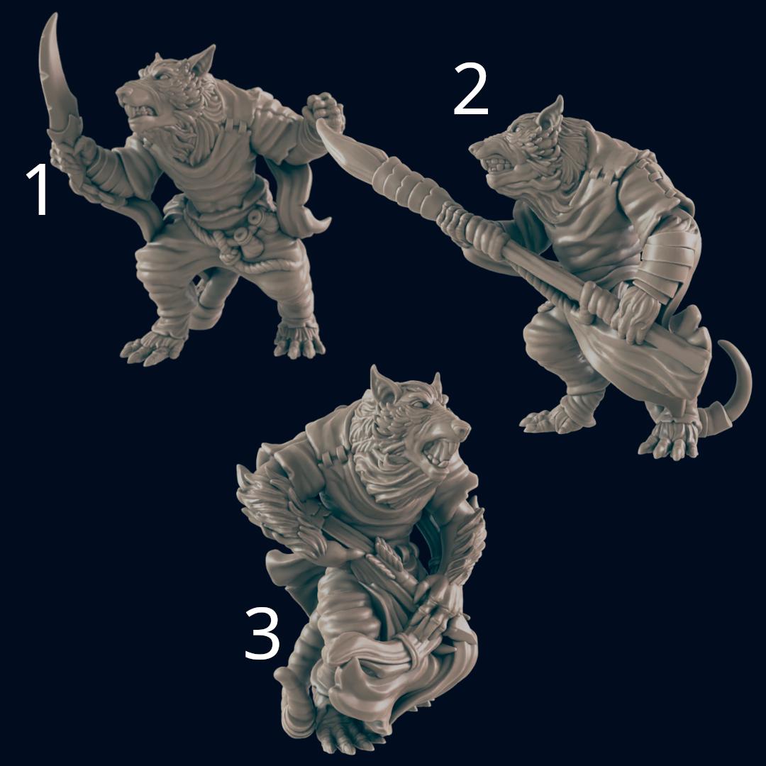 Ratfolk - Ec3d | 28mm and 32mm | Wargaming | DnD | Tabletop Roleplaying