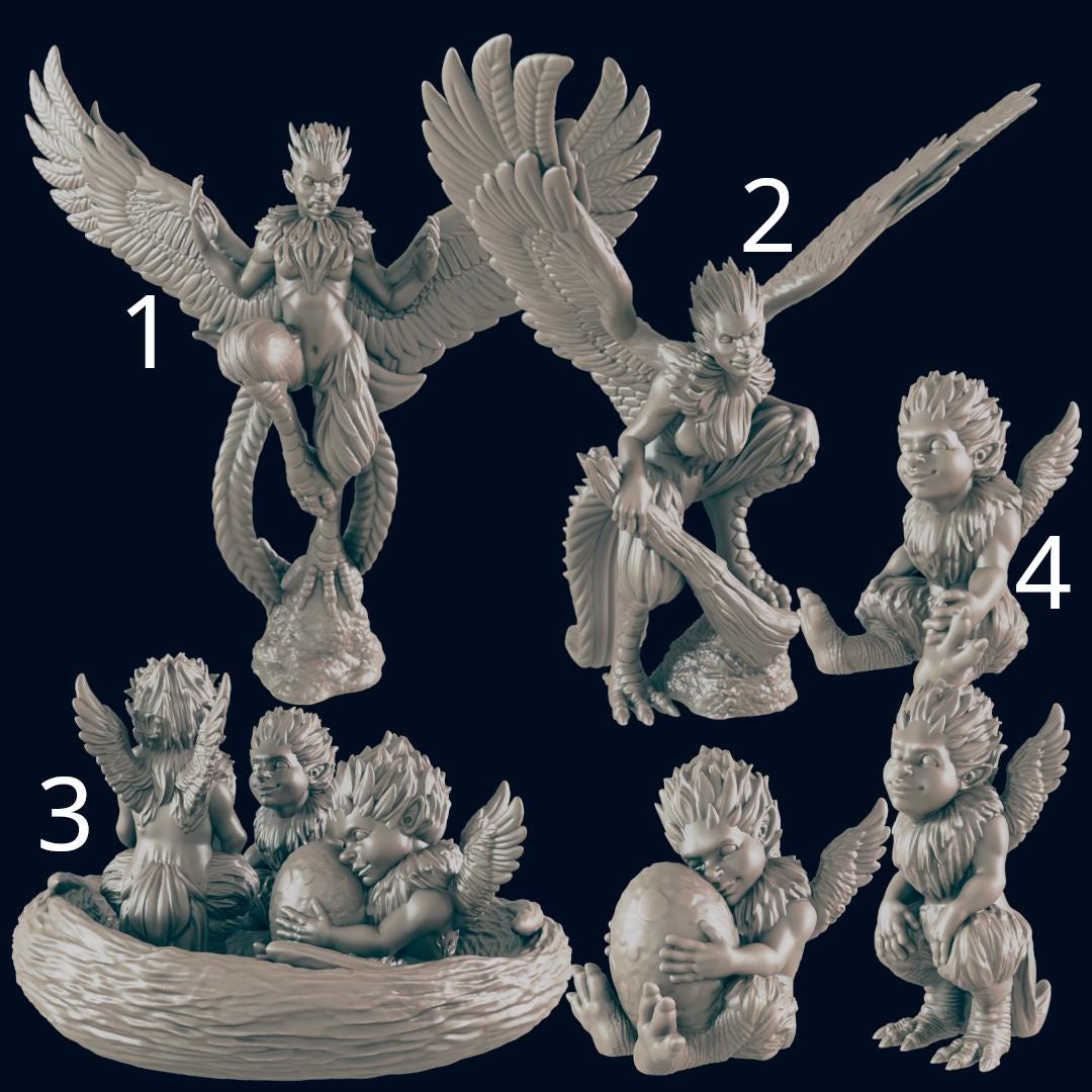 Harpy - Ec3d | 28mm and 32mm | Wargaming | DnD | Tabletop Roleplaying