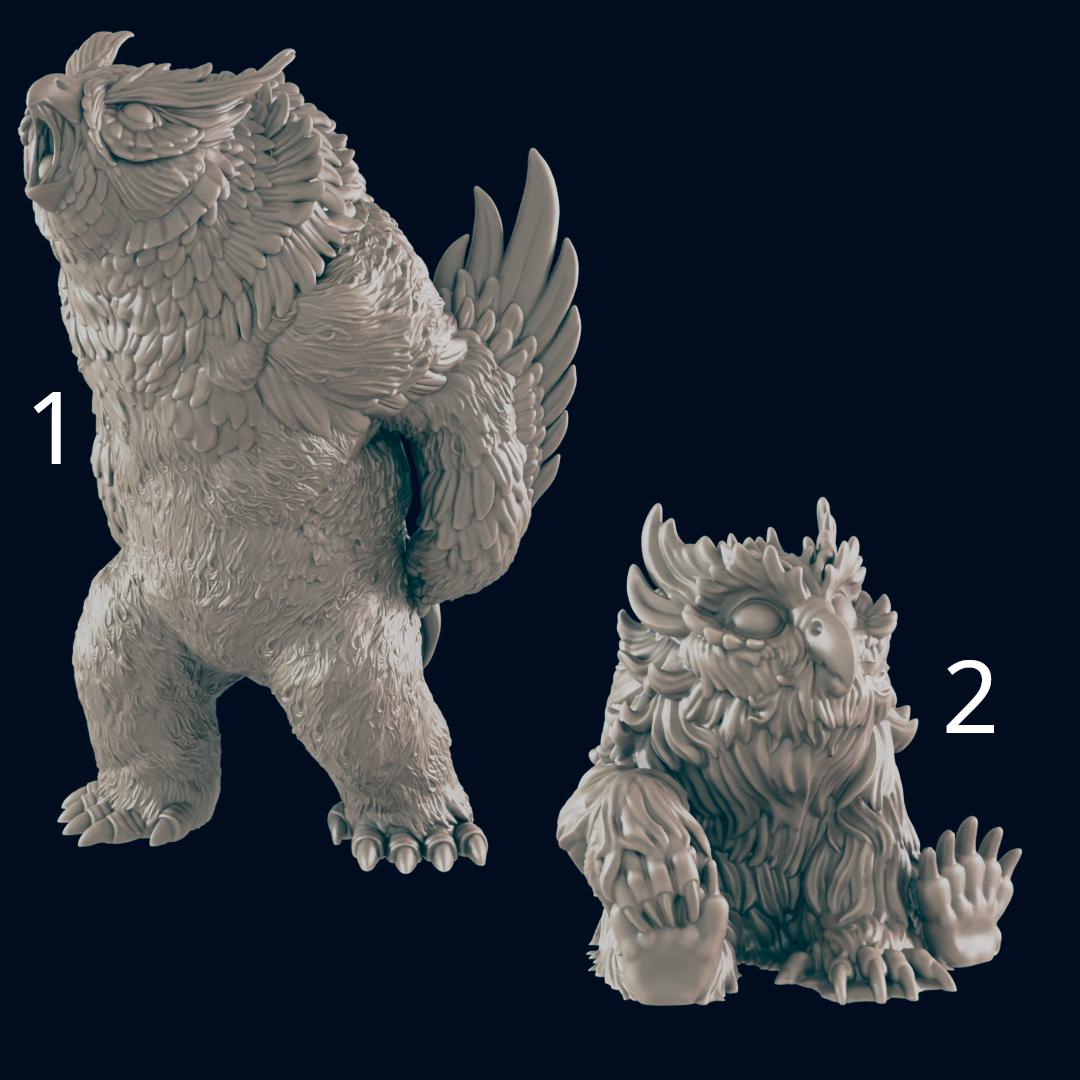 Owlbear - Ec3d | 28mm and 32mm | Wargaming | DnD | Tabletop Roleplaying