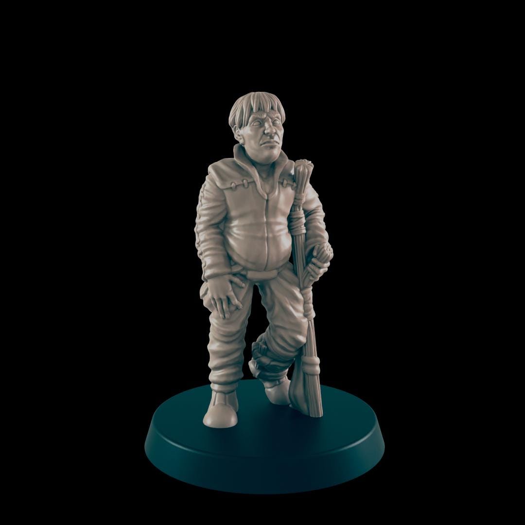 Human Male Injured Crutches - Ec3d | 28mm and 32mm | Wargaming | DnD | Tabletop Roleplaying