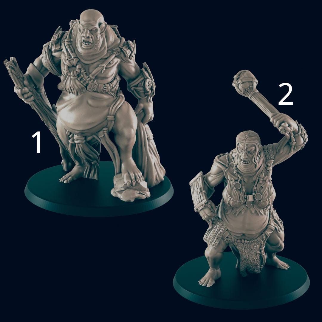 Hill Giants - Ec3d | 28mm and 32mm | Wargaming | DnD | Tabletop Roleplaying