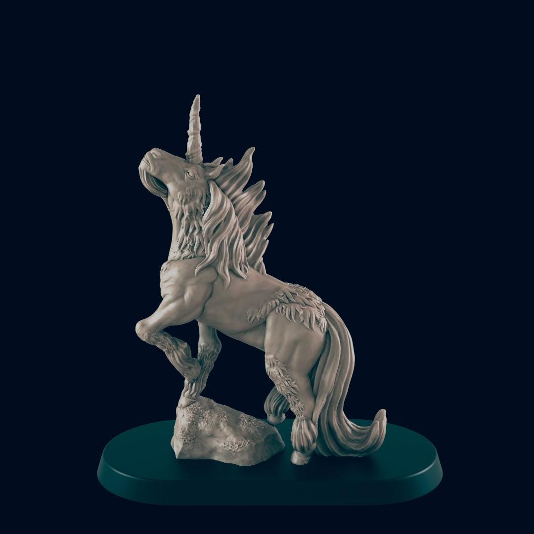 Unicorn - Ec3d | 28mm and 32mm | Wargaming | DnD | Tabletop Roleplaying