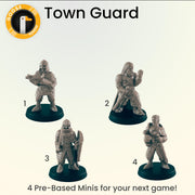 Town Guard - Ec3d | Villagers | Everyday Follk | 28mm and 32mm | Wargaming | DnD | Tabletop Roleplaying