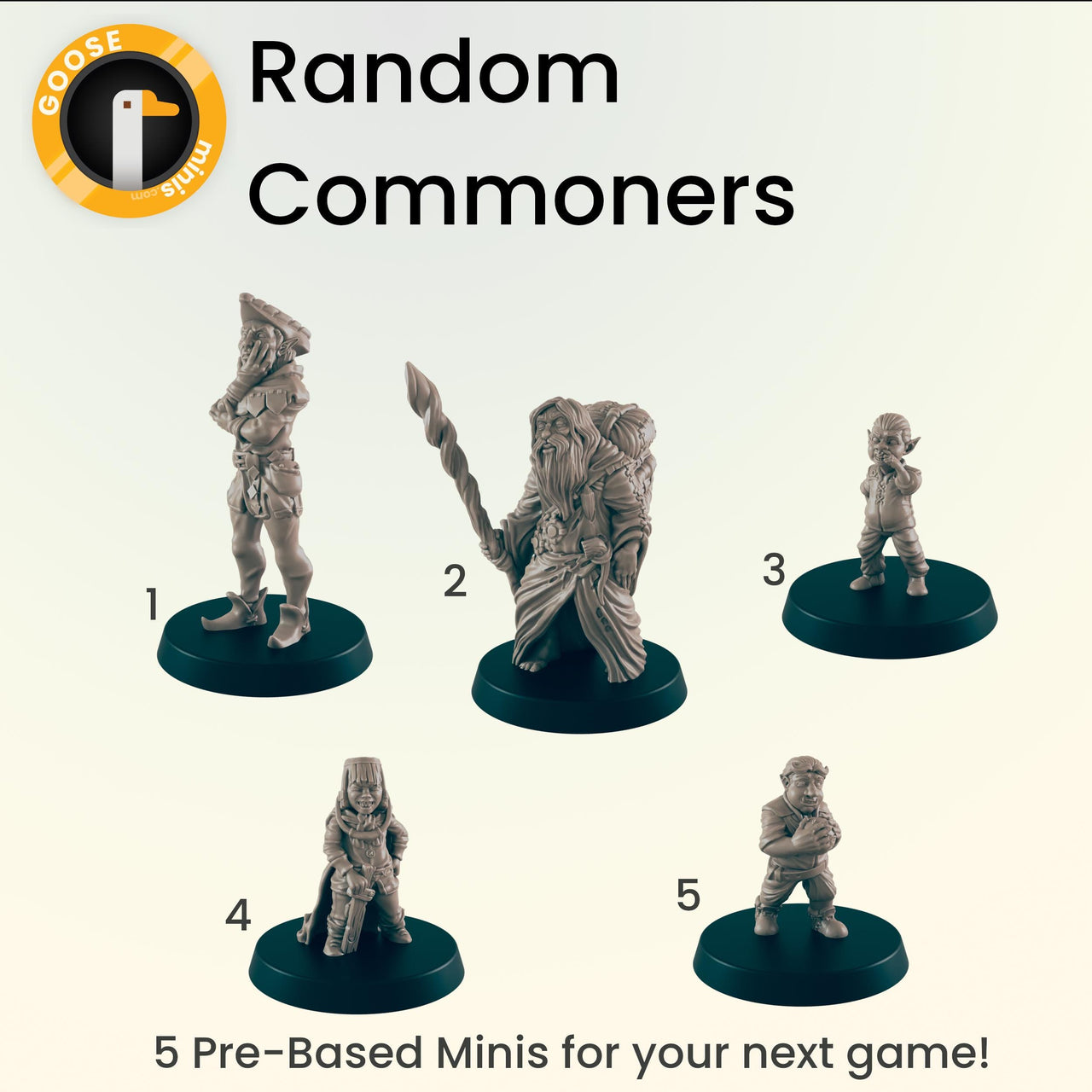 Random Commoners and Kids - Ec3d | Villagers | Everyday Folk | 28mm and 32mm | Wargaming | DnD | Tabletop Roleplaying