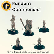 Random Commoners and Kids - Ec3d | Villagers | Everyday Folk | 28mm and 32mm | Wargaming | DnD | Tabletop Roleplaying