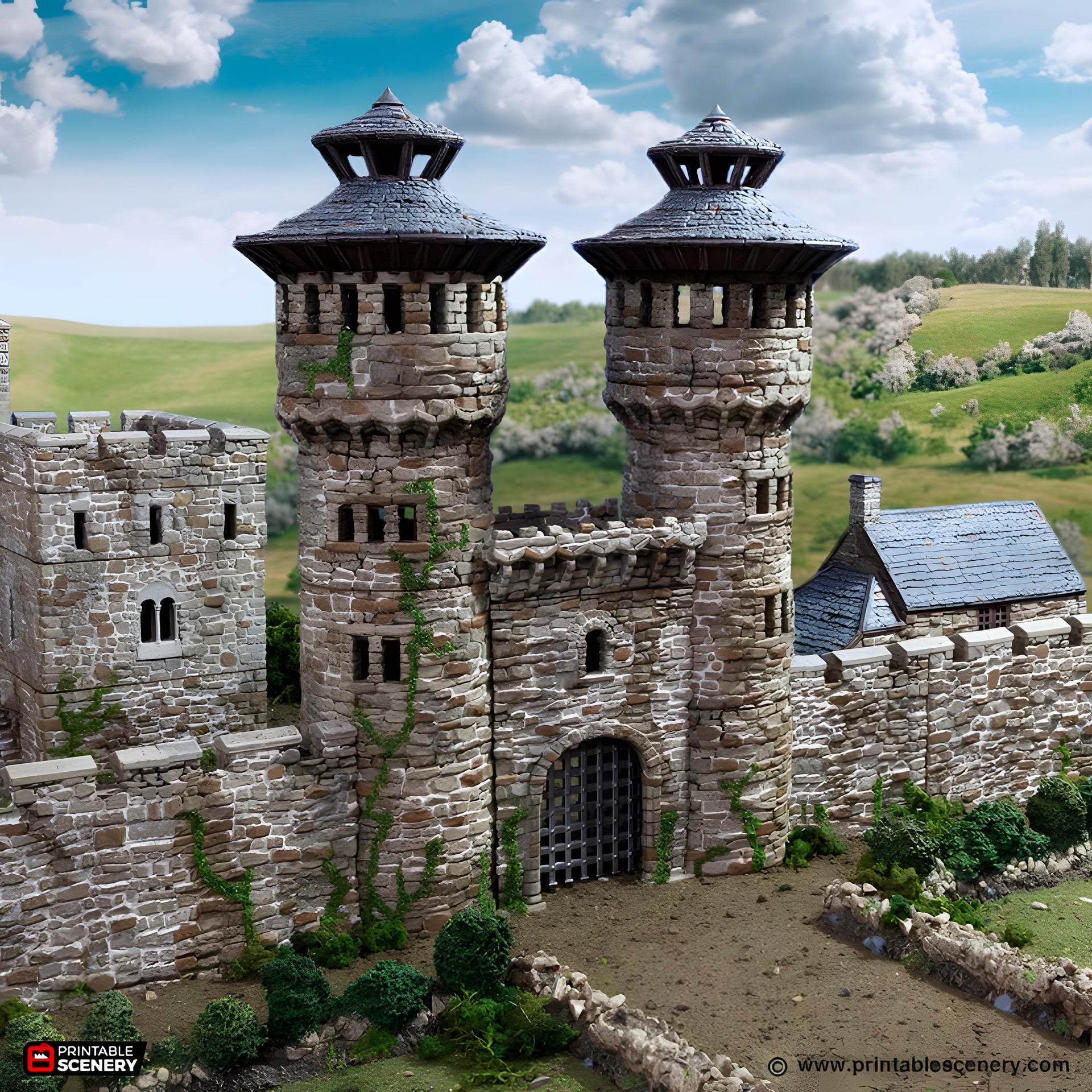 Royal Gate. King and Country, 15mm, 28mm, 32mm - Printable Scenery | 28mm and 32mm | Wargaming | DnD | Tabletop Roleplaying