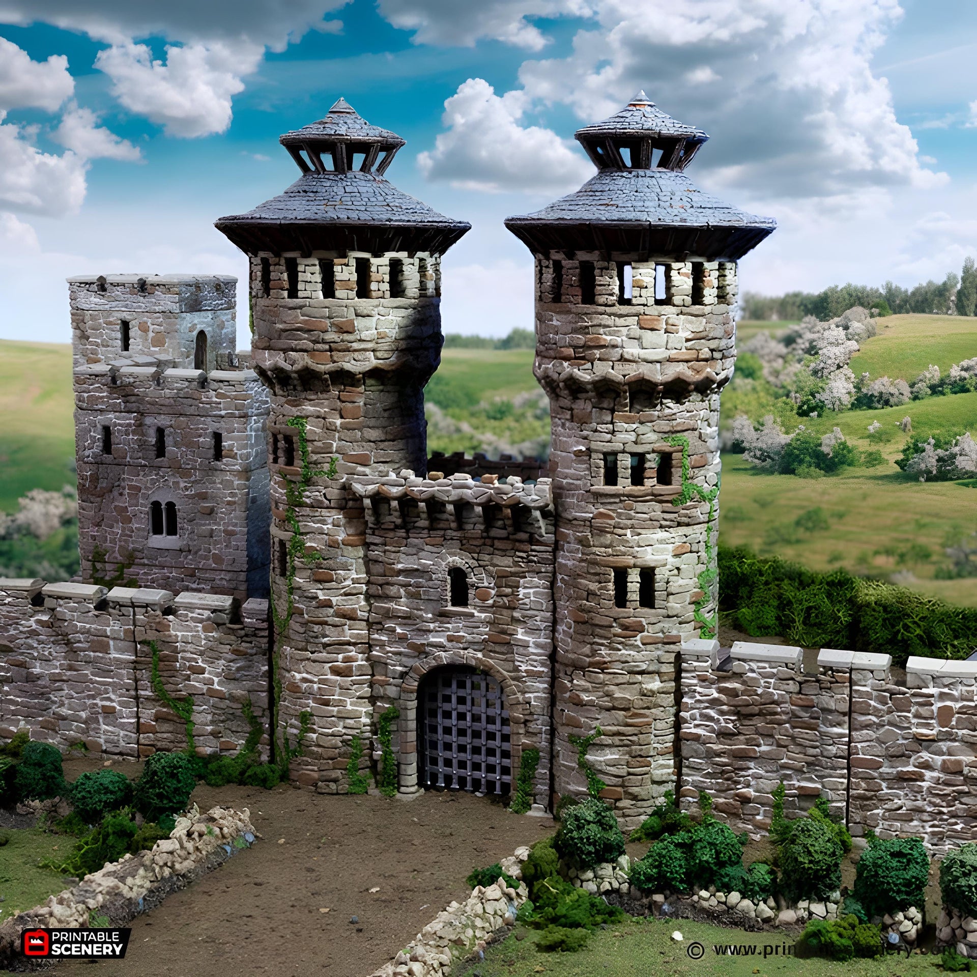 Royal Gate. King and Country, 15mm, 28mm, 32mm - Printable Scenery | 28mm and 32mm | Wargaming | DnD | Tabletop Roleplaying