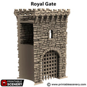 Royal Gate. King and Country, 15mm, 28mm, 32mm - Printable Scenery | 28mm and 32mm | Wargaming | DnD | Tabletop Roleplaying