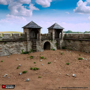 Modular Norman Fort Walls. King and Country, 15mm, 28mm, 32mm - Printable Scenery | 28mm and 32mm | Wargaming | DnD | Tabletop Roleplaying