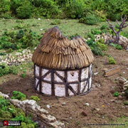 Ruined Small Round House. King and Country, 15mm, 28mm, 32mm - Printable Scenery | 28mm and 32mm | Wargaming | DnD | Tabletop Roleplaying