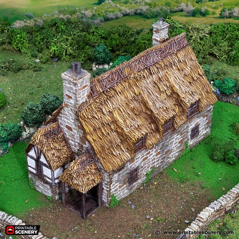 Country Manor. King and Country, 15mm, 28mm, 32mm - Printable Scenery | 28mm and 32mm | Wargaming | DnD | Tabletop Roleplaying