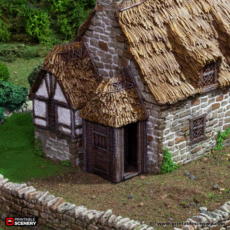 Country Manor. King and Country, 15mm, 28mm, 32mm - Printable Scenery | 28mm and 32mm | Wargaming | DnD | Tabletop Roleplaying