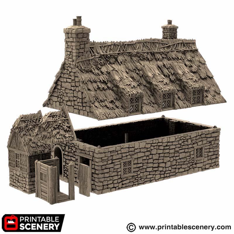Country Manor. King and Country, 15mm, 28mm, 32mm - Printable Scenery | 28mm and 32mm | Wargaming | DnD | Tabletop Roleplaying