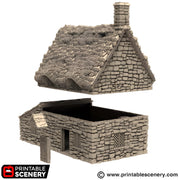 Crow Cottage. King and Country, 15mm, 28mm, 32mm - Printable Scenery | 28mm and 32mm | Wargaming | DnD | Tabletop Roleplaying
