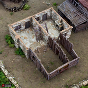 Slums of Flea Bottom 2. King and Country, 15mm, 28mm, 32mm - Printable Scenery | 28mm and 32mm | Wargaming | DnD | Tabletop Roleplaying