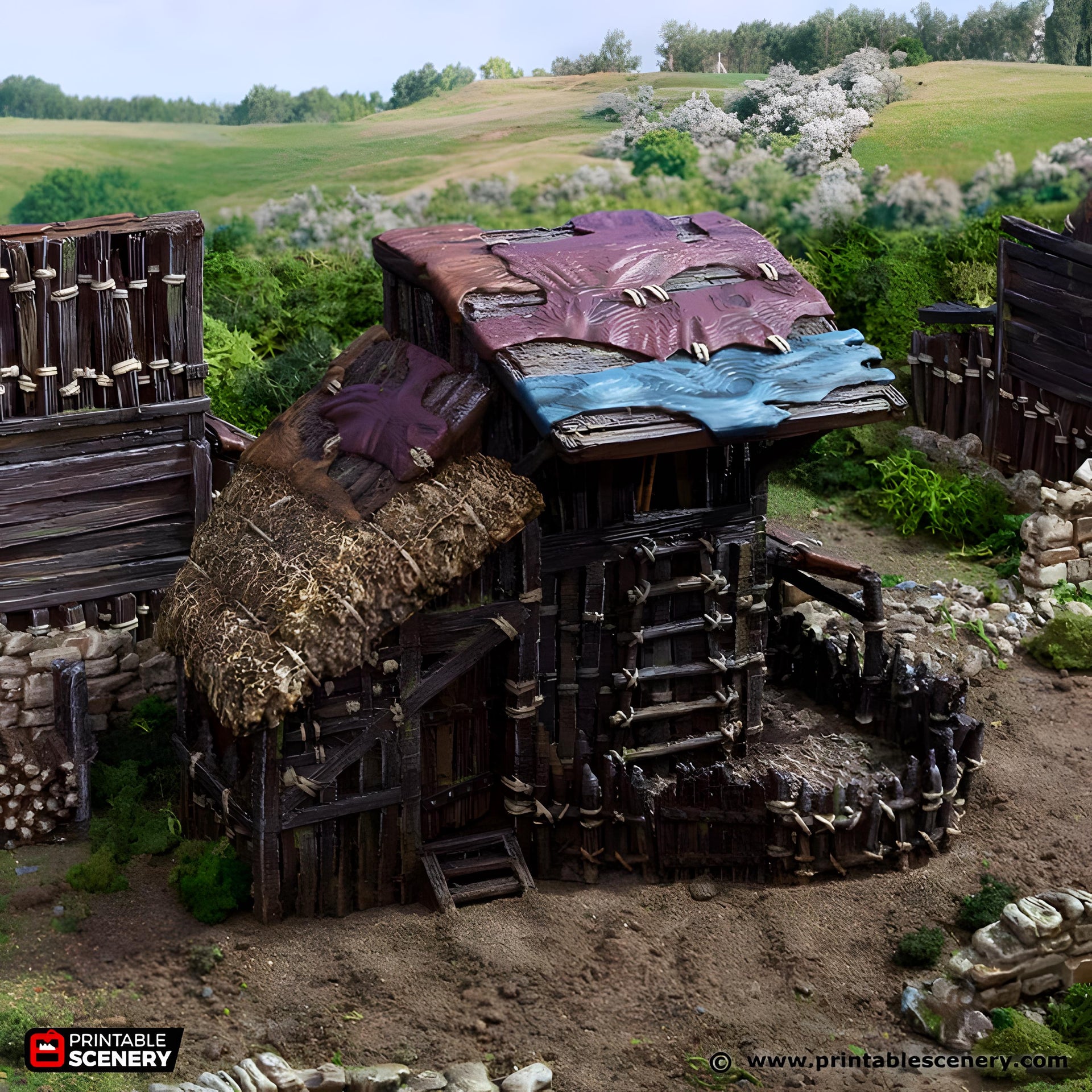 large Shanty. King and Country, 15mm, 28mm, 32mm - Printable Scenery | 28mm and 32mm | Wargaming | DnD | Tabletop Roleplaying