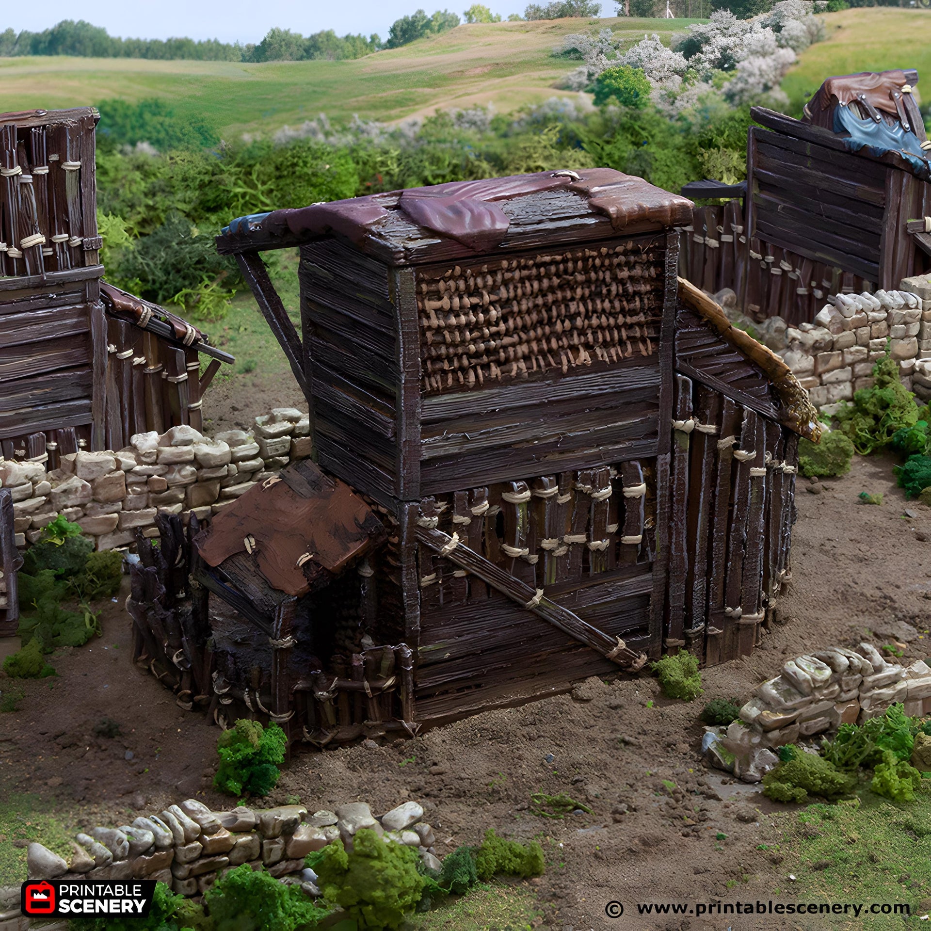 large Shanty. King and Country, 15mm, 28mm, 32mm - Printable Scenery | 28mm and 32mm | Wargaming | DnD | Tabletop Roleplaying
