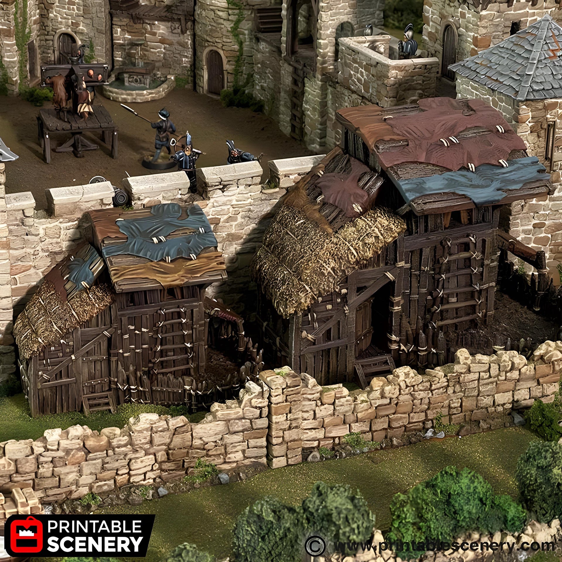 large Shanty. King and Country, 15mm, 28mm, 32mm - Printable Scenery | 28mm and 32mm | Wargaming | DnD | Tabletop Roleplaying