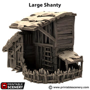 large Shanty. King and Country, 15mm, 28mm, 32mm - Printable Scenery | 28mm and 32mm | Wargaming | DnD | Tabletop Roleplaying