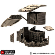 large Shanty. King and Country, 15mm, 28mm, 32mm - Printable Scenery | 28mm and 32mm | Wargaming | DnD | Tabletop Roleplaying