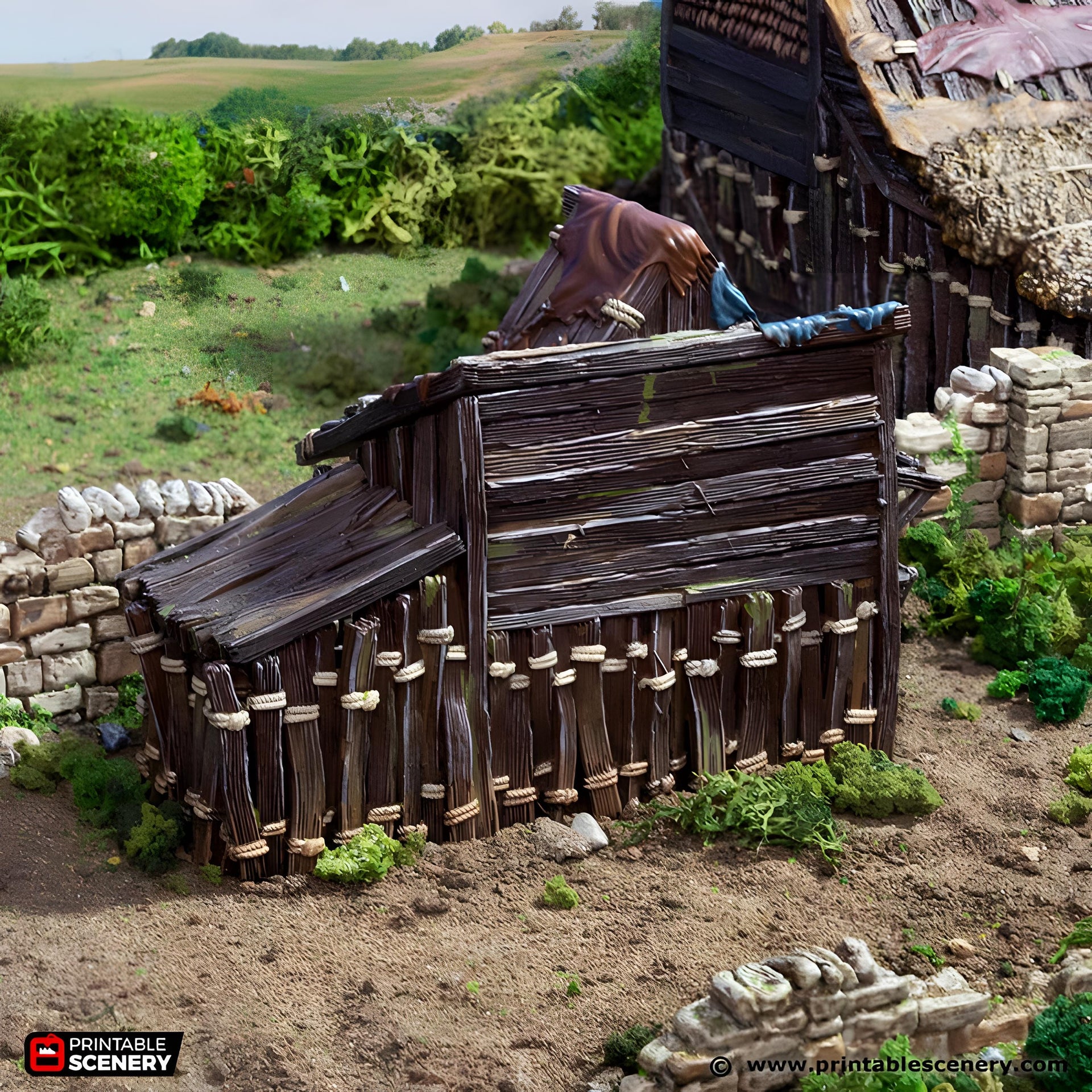 Small Shanty. King and Country, 15mm, 28mm, 32mm - Printable Scenery | 28mm and 32mm | Wargaming | DnD | Tabletop Roleplaying