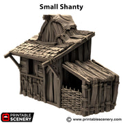 Small Shanty. King and Country, 15mm, 28mm, 32mm - Printable Scenery | 28mm and 32mm | Wargaming | DnD | Tabletop Roleplaying
