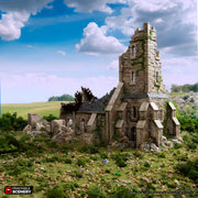 Ruined Norman Church. King and Country, 15mm, 28mm, 32mm - Printable Scenery | 28mm and 32mm | Wargaming | DnD | Tabletop Roleplaying