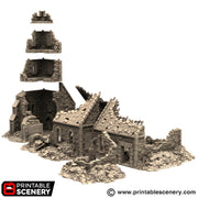 Ruined Norman Church. King and Country, 15mm, 28mm, 32mm - Printable Scenery | 28mm and 32mm | Wargaming | DnD | Tabletop Roleplaying