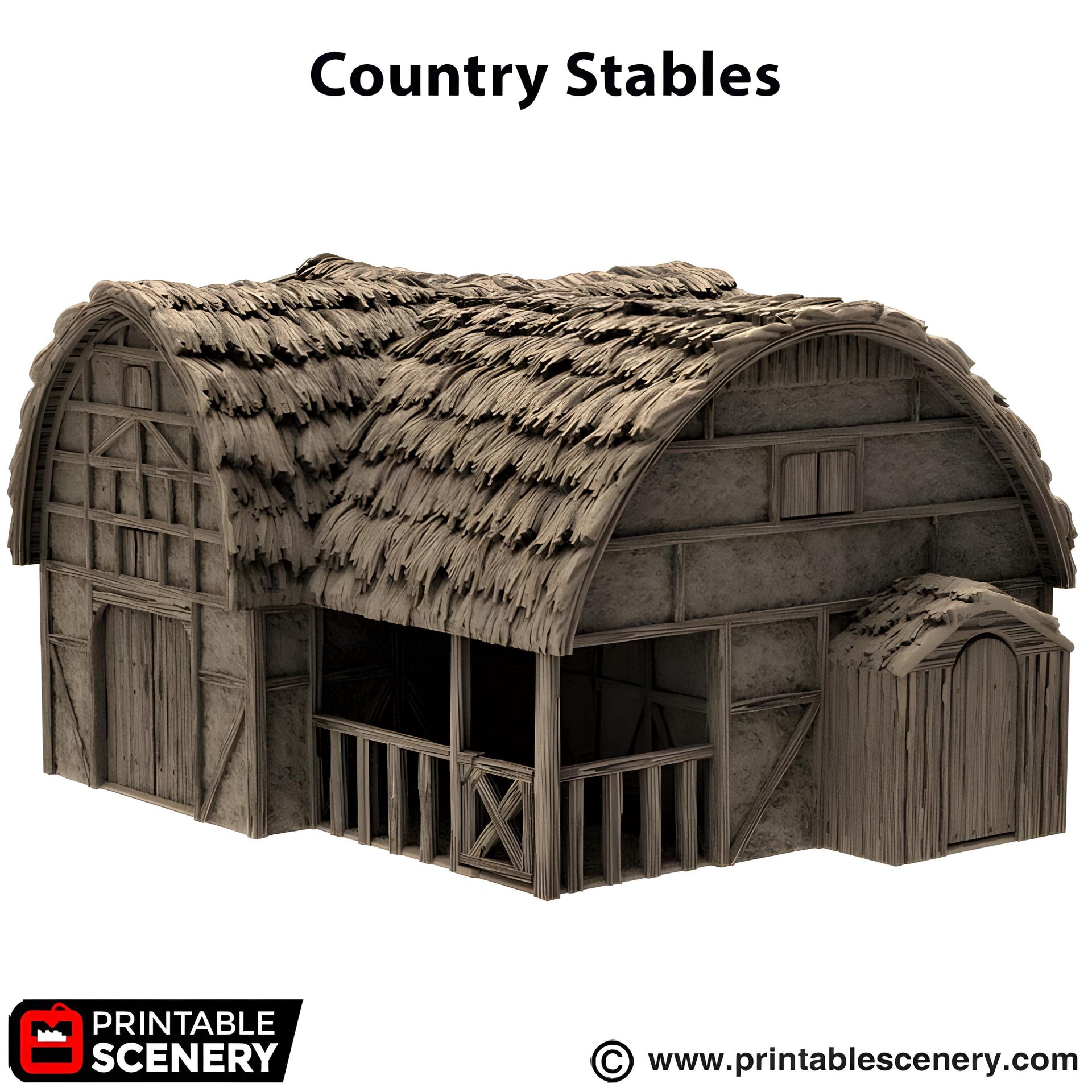 Country Stables. King and Country, 15mm, 28mm, 32mm - Printable Scenery | 28mm and 32mm | Wargaming | DnD | Tabletop Roleplaying