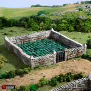 Farm Fields. King and Country, 15mm, 28mm, 32mm - Printable Scenery | 28mm and 32mm | Wargaming | DnD | Tabletop Roleplaying