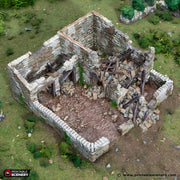 Ruined Farm Pig Pen. King and Country, 15mm, 28mm, 32mm - Printable Scenery | 28mm and 32mm | Wargaming | DnD | Tabletop Roleplaying