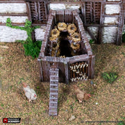 Farm Chicken Hut. King and Country, 15mm, 28mm, 32mm - Printable Scenery | 28mm and 32mm | Wargaming | DnD | Tabletop Roleplaying