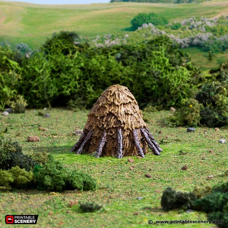 Haystacks. King and Country, 15mm, 28mm, 32mm - Printable Scenery | 28mm and 32mm | Wargaming | DnD | Tabletop Roleplaying