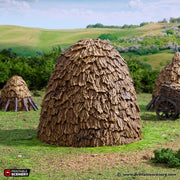 Haystacks. King and Country, 15mm, 28mm, 32mm - Printable Scenery | 28mm and 32mm | Wargaming | DnD | Tabletop Roleplaying