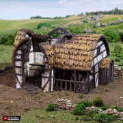 Ruined Country Stables. King and Country, 15mm, 28mm, 32mm - Printable Scenery