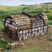 Ruined Country Stables. King and Country, 15mm, 28mm, 32mm - Printable Scenery