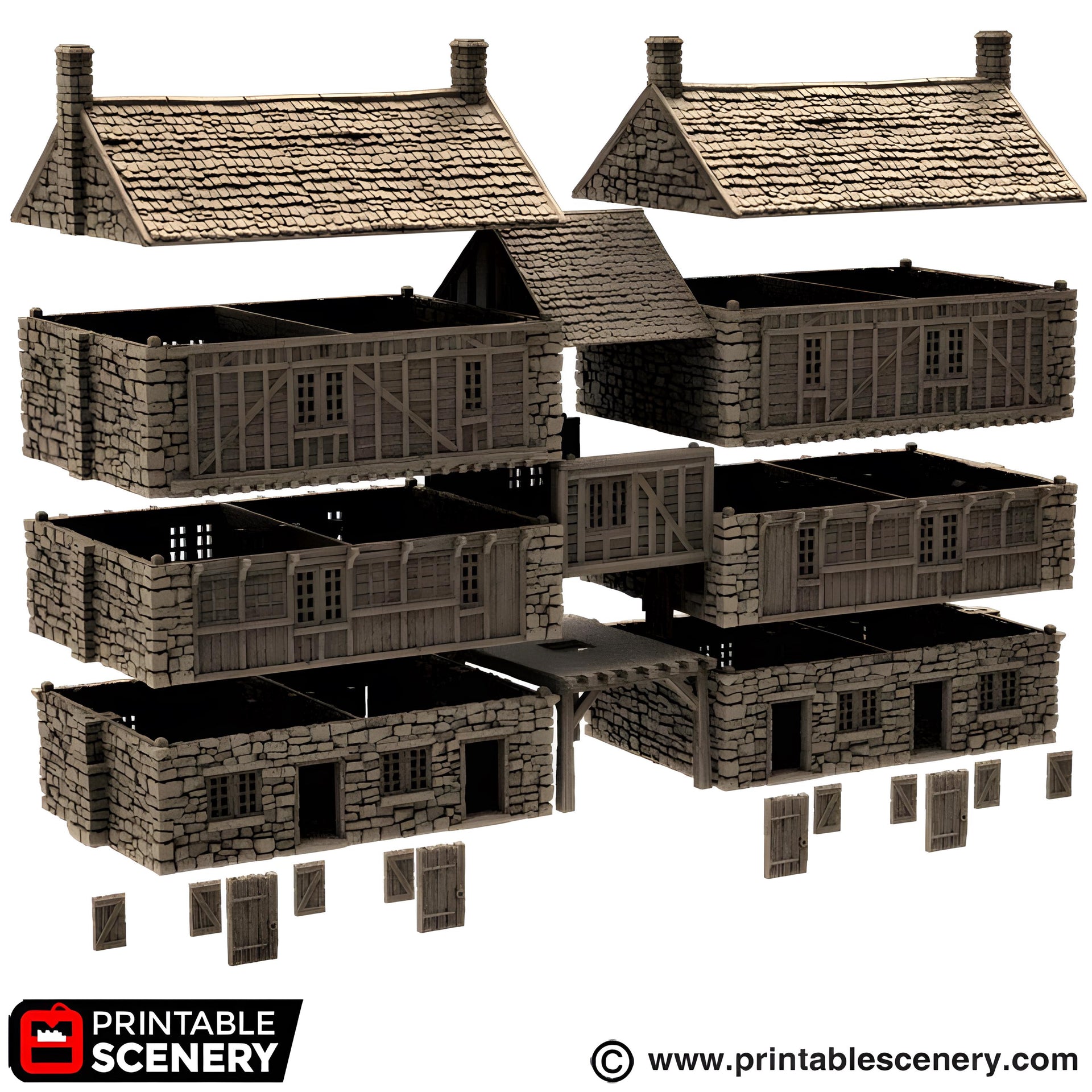 Cobblestone Way. King and Country, 15mm, 28mm, 32mm - Printable Scenery | 28mm and 32mm | Wargaming | DnD | Tabletop Roleplaying
