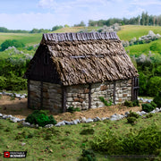 Norman Stone Barn. King and Country, 15mm, 28mm, 32mm - Printable Scenery | 28mm and 32mm | Wargaming | DnD | Tabletop Roleplaying