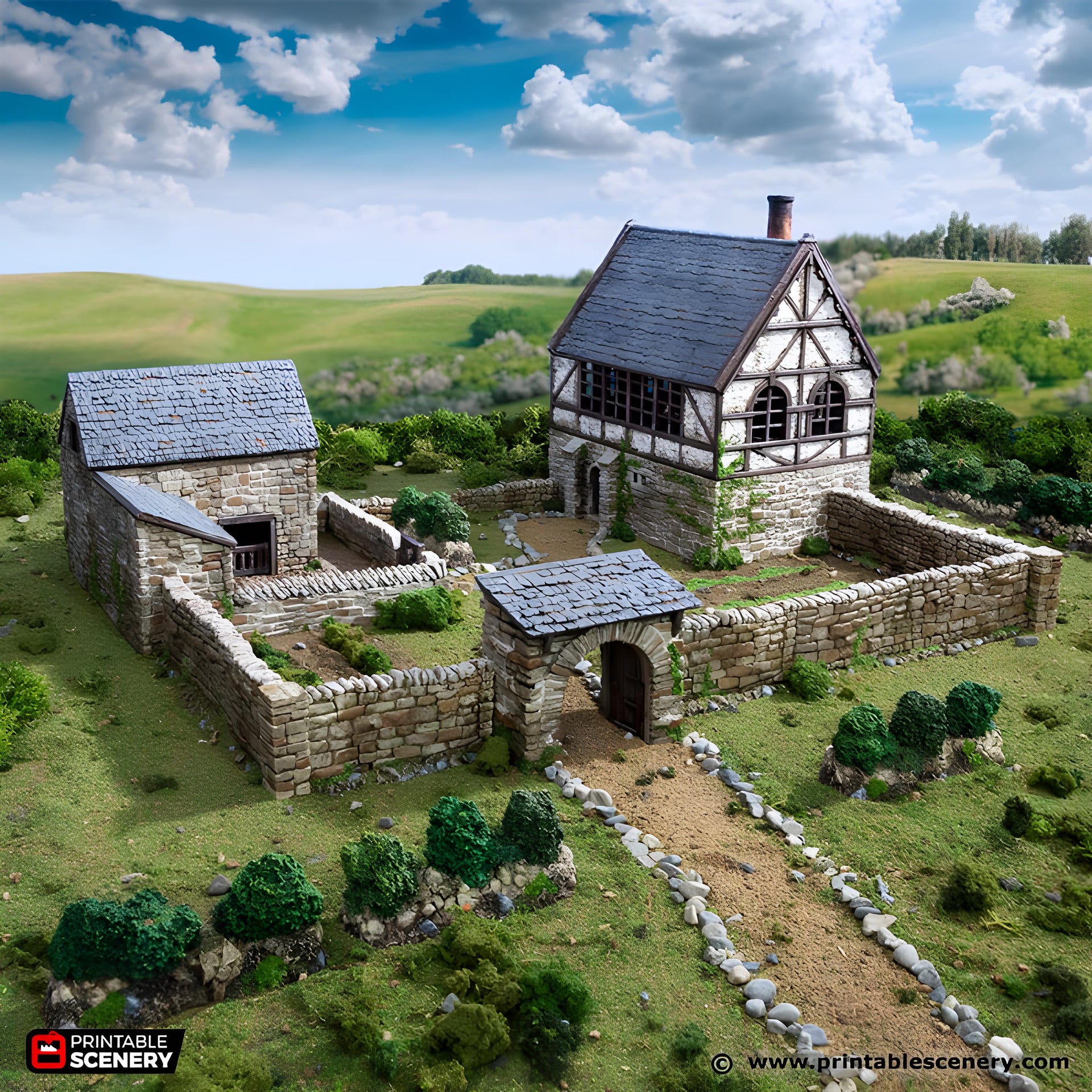 Farm Gate. King and Country, 15mm, 28mm, 32mm - Printable Scenery | 28mm and 32mm | Wargaming | DnD | Tabletop Roleplaying