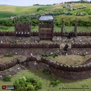Norman Garrison Walls. King and Country, 15mm, 28mm, 32mm - Printable Scenery | 28mm and 32mm | Wargaming | DnD | Tabletop Roleplaying