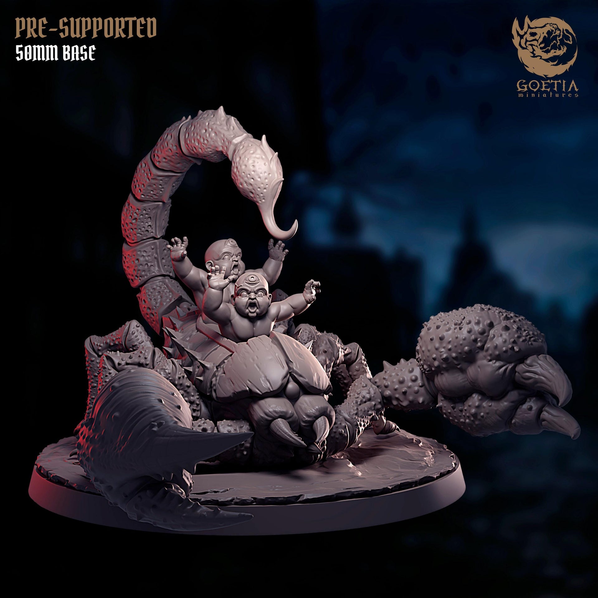 The Broodstinge, mutant scorpion - Goetia Miniatures | 28mm and 32mm | Wargaming | DnD | Tabletop Roleplaying