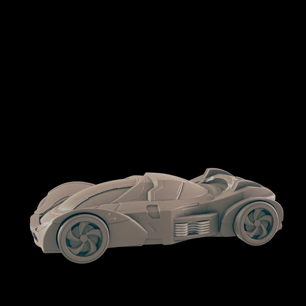 The Dart Car. Cyberpunk Race Car - Ec3d | 28mm and 32mm | Wargaming | DnD | Tabletop Roleplaying