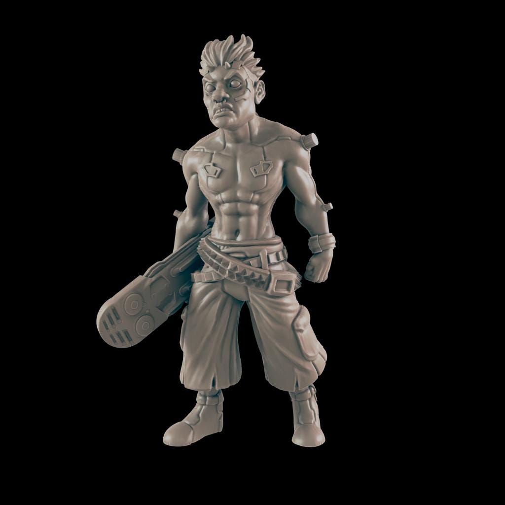 Teen Punk. Cyberpunk Skater - Ec3d | 28mm and 32mm | Wargaming | DnD | Tabletop Roleplaying