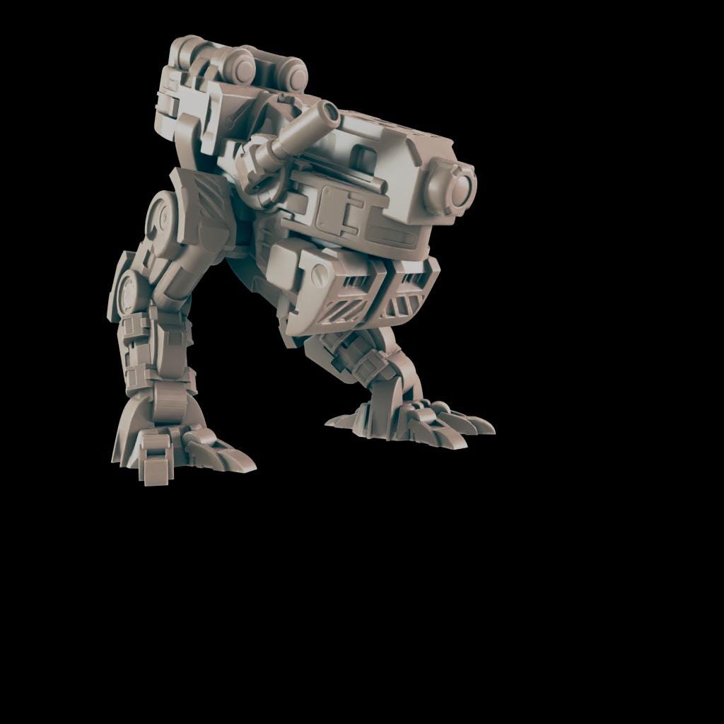 Large Security Mech - Ec3d | 28mm and 32mm | Wargaming | DnD | Tabletop Roleplaying