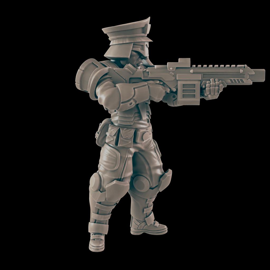 Tactical Officer. Cyberpunk Police - Ec3d | 28mm and 32mm | Wargaming | DnD | Tabletop Roleplaying