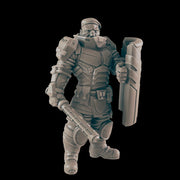 Riot Cop. Cyberpunk Police - Ec3d | 28mm and 32mm | Wargaming | DnD | Tabletop Roleplaying