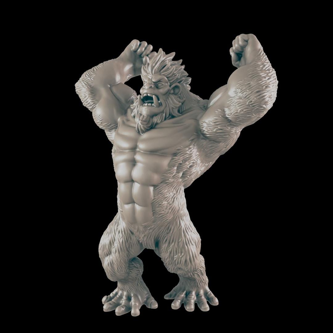Giant Ape - Ec3d | 28mm and 32mm | Wargaming | DnD | Tabletop Roleplaying