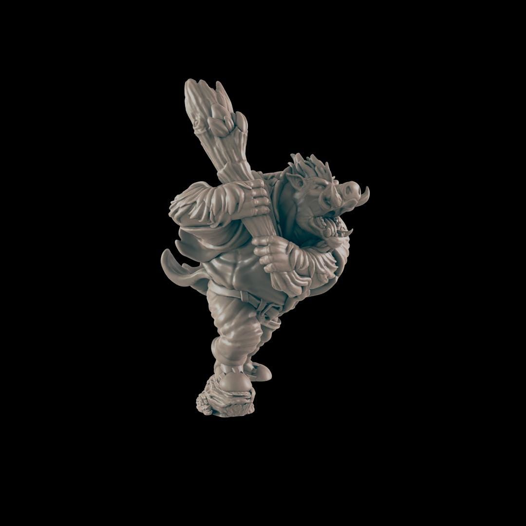 Wereboar - Ec3d | 28mm and 32mm | Wargaming | DnD | Tabletop Roleplaying