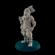 Human Male Woodcutter - Ec3d | 28mm and 32mm | Wargaming | DnD | Tabletop Roleplaying