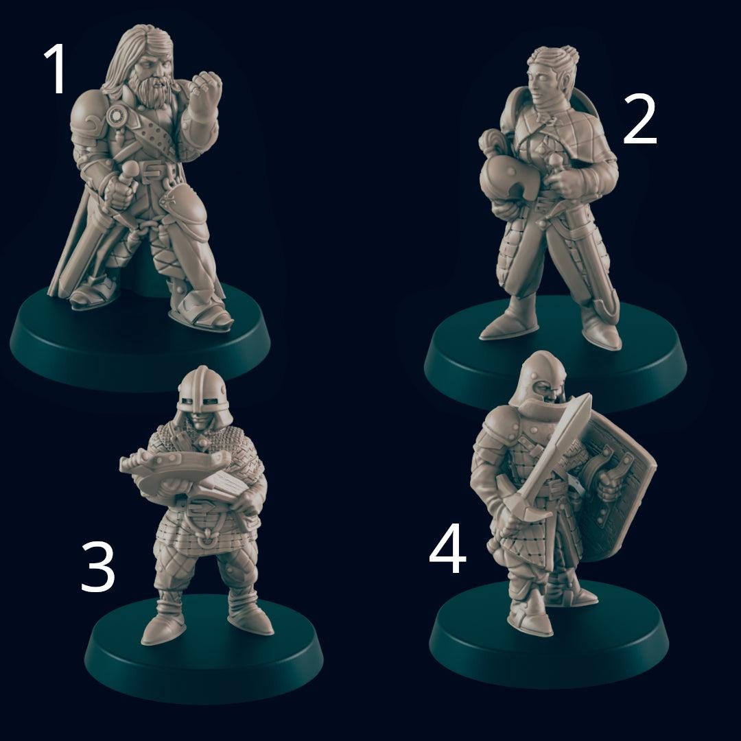 Town Guard - Ec3d | 28mm and 32mm | Wargaming | DnD | Tabletop Roleplaying